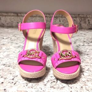 Michael Kors Pink Platform Wedge Heels